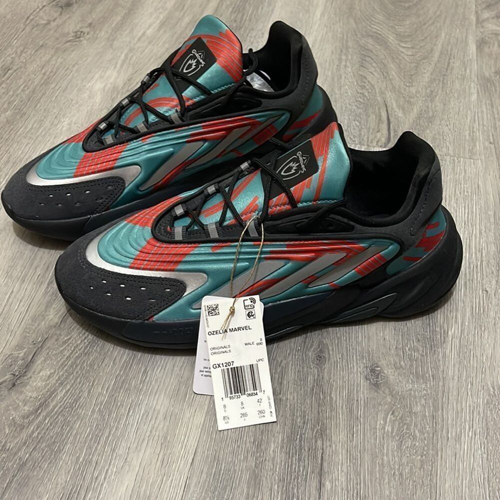 Adidas Ozelia Marvel Guardians Drax Sneakers Mens Sz Black/Silver New!